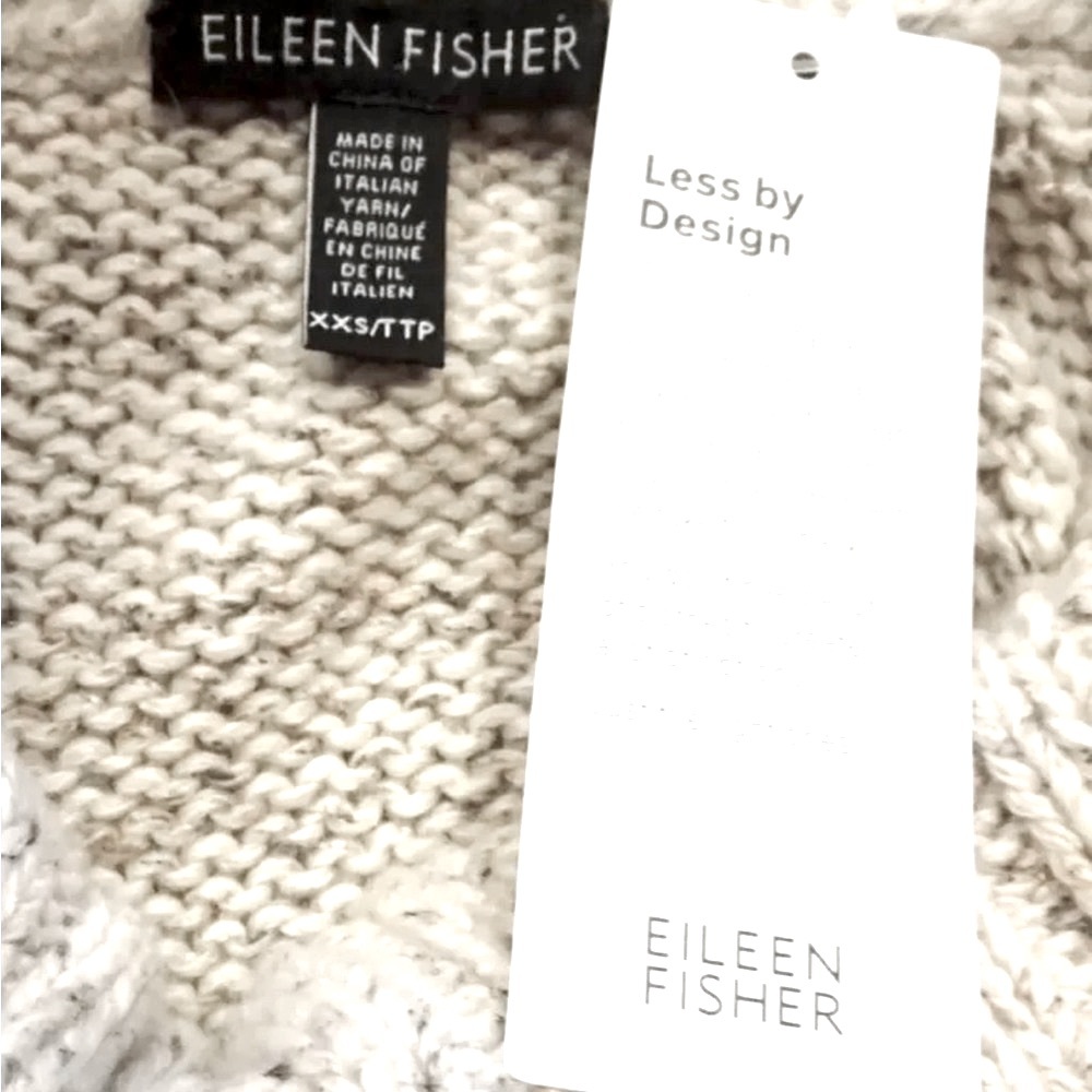 🌺 NOT 4 SALE 🌺 Eileen Fisher Luxe Cashmere Cowl Neck Sweater XXS Speckled NWT - Picture 9 of 13